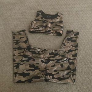 BCG Kids gold and black workout set